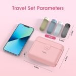 Travel Bottles with Case, 4x2oz TSA Approved, Leak-Proof, Press to Unlock, Compact & Portable Travel Toiletries (Pink) - Image 3