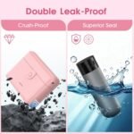 Travel Bottles with Case, 4x2oz TSA Approved, Leak-Proof, Press to Unlock, Compact & Portable Travel Toiletries (Pink) - Image 4