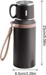 Travel Insulated Water Bottle, Stainless Steel Vacuum Coffee Cup Portable Insulated Drink Bottle for Gym Classroom, Hot Cold Beverage Container for Work - Image 3