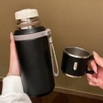 Travel Insulated Water Bottle, Stainless Steel Vacuum Coffee Cup Portable Insulated Drink Bottle for Gym Classroom, Hot Cold Beverage Container for Work - Image 4