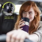 Travel Coffee Mug with 360°Lid, Travel Coffee Tumbler 16 oz Leak Proof, Stainless Steel Insulated Travel Mugs for Hot and Cold Spill Proof Leak Proof (Purple) - Image 3