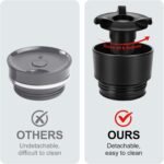 Travel Coffee Mug with 360°Lid, Travel Coffee Tumbler 16 oz Leak Proof, Stainless Steel Insulated Travel Mugs for Hot and Cold Spill Proof Leak Proof (Purple) - Image 4