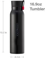 LOCK & LOCK Name Stainless Steel Vacuum Insulated Thermal Travel Mug, 17 oz (White) - Image 5