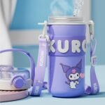 Kuromi Stainless Steel Insulated Water Bottle with Handle and Strap 635ml - Image 4