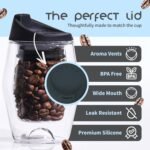To-Go Espresso Glass Travel Mug with Lid, Reusable Double Wall Glass Tumbler, Fits Most Coffee Makers/Cupholders for Your Car, Gifts for Coffee Lovers, 2-Pack Almost Black Cortado Cups - Image 5