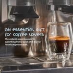 To-Go Espresso Glass Travel Mug with Lid, Reusable Double Wall Glass Tumbler, Fits Most Coffee Makers/Cupholders for Your Car, Gifts for Coffee Lovers, 2-Pack Almost Black Cortado Cups - Image 8