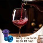Leinuosen 24 Pcs Wine Vacuum Bottle Stoppers Multicolor Wine Bottle Caps to Preserve Freshness, Stylish and Durable, Reusable Pump Vacuum for Bar Parties Gifts(Red,Blue,Purple) - Image 5