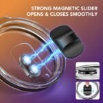 20oz Tumbler Lids, 2 Pack – Magnetic Slider, Spill-Proof, Leak-Proof, BPA-Free Replacement Lids for YETI, RTIC Old Style & Ozark Trail Tumblers - Image 3