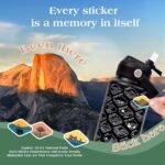 National Parks Water Bottle with 63 Waterproof Stickers – 32 oz Insulated Stainless Steel Bottle, 2-IN-1（Straw Spout）& Dustproof Lids, BPA-Free, Camping Hiking Travel Gifts (Black) - Image 3