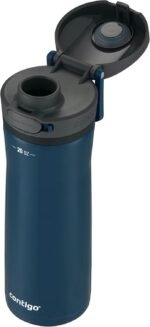 Contigo Jackson Chill 2.0, Vacuum-Insulated Stainless Steel Water Bottle with Secure Lid, Leak-Proof Travel Friendly, 20oz Capacity, Blueberry Color, Keeps Drinks Cold for 12 Hours - Image 4