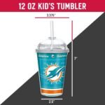 NFL Football 12oz Team Color Laser Engraved Youth Plastic Tumbler for NFL Fans - Image 6