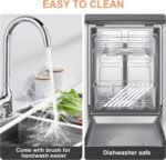 2 Pack 40 oz Tumbler Flip Straw Lid Replacement fit for HydroJug, Spill Proof Splash Resistant Tumbler Lids,Reusable Leak Proof Tumbler Cover for Cup Accessories (Red) - Image 5