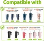 Zukro Replacement Lid for 50 oz & 40 oz cold1 Reduce Tumbler, Fit for 42 oz, 35 oz, 30 oz Yeti Rambler Tumbler, Press-in Leakproof 2-in-1 Flip Straw Lid fit for Hydrapeak 40 oz Cup, Bluewave - Image 4