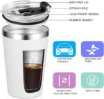 VEGOND 12oz Tumbler Stainless Steel Tumbler bulk Vacuum Insulated Double Wall Travel Tumbler with Lid and Straw Reusable Tumbler, White 12 Pack - Image 3