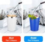 VEGOND 12oz Tumbler Stainless Steel Tumbler bulk Vacuum Insulated Double Wall Travel Tumbler with Lid and Straw Reusable Tumbler, White 12 Pack - Image 4