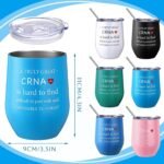 Sieral 6 Pcs CRNA Nurse Appreciation Gifts 12oz Anesthesia Stainless Steel Tumbler with Lid Thank You Coffee Mugs Bulk CRNA Thank You Gift for Anaesthetists Nurse Doctor Retirement Gifts - Image 3