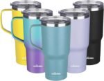20 oz Insulated Coffee Mug with Ceramic Coating, Stainless Steel Travel Mug Tumbler with Handle Lid and Straw, Double Wall Leak-Proof Coffee Travel Mug Keeps Drink Hot and Cold (Lake Green) - Image 6