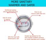 2 Pack 30oz Wine Tumbler Replacement Lids,Spill Proof Splash Resistant Silicone Sliding Covers for Skinny Tumbler Travel Coffee Mug 2.83 inches in diameter - Image 5