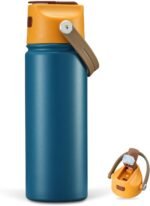 18 OZ Water Bottle for Kids, Stainless Steel Double Insulated Sports Water Bottle, Leak Proof Straw Cup for School, Gifts and Travel, BPA Free (Dark Blue) - Image 2