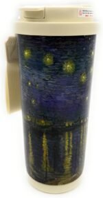 18 Ounce Steel Tumbler Starry Night Stainless Steel Mug Art Print Double Wall Water Bottle with 2 Opening Lid Fashionable Coffee Mug for Travel Great Gift for Men - Image 2