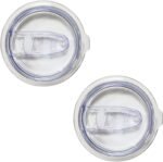 2 Pack 30oz Wine Tumbler Replacement Lids,Spill Proof Splash Resistant Silicone Sliding Covers for Skinny Tumbler Travel Coffee Mug 2.83 inches in diameter - Image 2