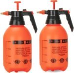 2 Pack Pump sprayers in Lawn and Garden, 2L Handheld Garden Pump Sprayer 0.5 Gallon Water Mist Spray Bottle for Plants, Weed Sprayer with Adjustable Brass Nozzle (2L Orange) - Image 2
