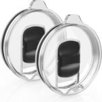 2 Pack Replacement Tumbler Lid for YETI 30 oz Tumbler, 14 oz Mug and 35 oz Straw Mug Replacement Cover with Magnetic Slider Switch (30oz, Black) - Image 2
