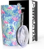 20 oz Stainless Steel Vacuum Insulated Tumbler with Lid - Double Wall Travel Mug Water Coffee Cup for Ice Drink & Hot Beverage, (Flamingo) - Image 2