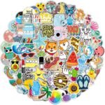 200 PCS Water Bottle Stickers for Kids Teens, Cute Vinyl Waterproof Laptop Skateboard Stickers for Aesthetic Car Decals Computer Hydroflask Adults Teens Kids Girls (200 pcs) - Image 2