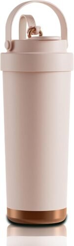 26oz Water Bottle Ceramic Coated Multi-Use Tumbler - 3-in-1 Drinking Modes, Thermal Insulation, Silicone Strap, Portable Travel Mug (pink) - Image 2