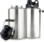 2Packs 1 Gallon / 128oz Water Jug Bottle Insulated Wide Mouth, Insulated Stainless Steel Gallon Water Jug Keeps Ice 48Hr - Leakproof Vacuum Thermos Flask for Gym, Camping, & Construction - Image 2