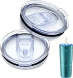 2Pcs Replacement Lids Compatible With Bubba Envy S Stainless Steel Tumbler 24 oz Accessory, Clear Slide Spill Proof Cup Cover, Bpa Free - Image 2