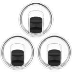3 Pack Tumbler Lids for Yeti, 20 oz Magnetic Replacement Tops for 20 oz Tumbler, 16 oz Pints, 10/24 oz Mug, 10 oz Lowball, Spill Proof Covers with Magnetic Slider for Ozark Trail, Old Style Rtic - Image 2