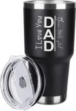 30oz Dad Coffee Tumbler From Daughter for Fathers Day Birthday Christmas, I Love You Dad Stainless Steel Travel Coffee Mug, Thermal Cup with Spill Proof Lid - Image 2