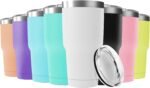 30oz Stainless Steel Travel Mug with Lid, 8 Pack Double Wall Vacuum Insulated Bulk Tumbler, Powder Coated Coffee Cup Suitable for Vehicle Cup Holders(Assorted Colors) - Image 2