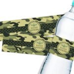32PCS Camouflage Water Bottle Labels, Army Military Water Bottle Stickers for Boy, Army Camouflage Birthday Water Bottle Wrappers, Military Themed Party Decoration - Image 2
