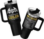 34HD Dadman Tumbler 40oz with Handle Lid and Straw, Funny Hero Cool Daddy Insulated Travel Coffee Cup, Father's Day Gift for Papa & Step Dad - Birthday Present from Daughter Son & Mom - Image 2