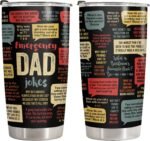 34HD Funny Dad Joke Tumbler 20 oz with Lid Stainless Steel, Daddy Quote Design Cup for Father's Day Gift - Birthday Present to Men & Papa - Image 2