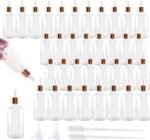 36 Pack 2oz Clear Glass Dropper Bottles, 60ml Glass Eye Dropper Bottles for Essential Oils, Perfumes, Laboratory Use (Gold & dropper, 2oz-36Pack) - Image 2