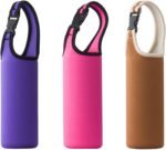 3PCS Water Bottle Carrier 16oz-21oz, TuNan Neoprene Sleeve Cup Holder Pouch with Carrying Handle for All Portable Sport Water Bottle - Image 2