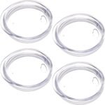 4 Pack Replacement Lids for 12 oz Wine Tumbler, Travel Spill Proof Splash Resistant Tumbler Lids Fit Inner Diameter 2.87 Inch Tumbler Cup, BPA-free & Straw Friendly (Hole Lid, 12 Ounce) - Image 2