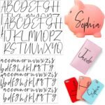 4 Pcs UV DTF Cup Wrap Custom Name Sticker for 12-40 oz Tumbler Personalized Transfer Letter Alphabet Vinyl Stickers for Water Bottle Glass Tumbler Notebooks DIY Crafts(Black) - Image 2