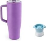 40 oz Water Bottle with Handle Purple Sixth Generation,Cup Holder Compatible for Travel,Leak Resistant Tumbler-Reusable Insulated Stainless Steel & Rubber Base,BPA-Free - Image 2