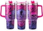 40oz Skull Flower Tumbler With Lid and Straw, 40oz Tumbler Wrap, Stainless Steel Insulated Tumbler for Water, Iced Tea or Coffee (Pink Skull) - Image 2