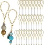48 Pcs Beadable Charm Accessories for Tumblers with Handle Cup Chains Wire for 30 40 oz Water Bottle Jewelry Making Blank Beaded DIY Gift (Gold) - Image 2