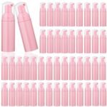 50 pcs 2oz/60ml Foam Pump Bottle Lash Shampoo Bottles Travel Foam Pump Bottle Empty Pink Plastic Refillable Mini Soap Dispenser for Hand Sanitizer Liquid (Pink) - Image 2