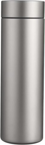 500ml Food Grade Pure Titanium Insulated Water Bottle - 24H Cold & 12H Hot Coffee Mug, Leak Proof, Free Custom Engraving (Name/Logo) (gray) - Image 2