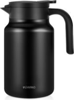 51Oz Thermal Coffee Carafes For Keeping Hot/Cold, Stainless Steel Coffee Carafe, Dustproof Insulated Water Carafe for Party/Home,Black - Image 2