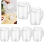 6 Pack Early Learning Kids Easy Pour Mini Pitchers 20 Oz Clear Plastic Pitcher with Lid and Handle Child Mini Easy Pour Bottles for Water Milk Tea Classroom Nursery Home - Image 2