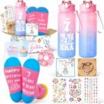 7 Year Old Girl Birthday Gifts, Tween Girl Gift Set with 25oz Water Bottle, Socks, Bracelet & DIY Diamond Kit, Cute Birthday Presents for Girls Age 7 - Image 2